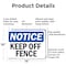 Signmission Keep Off Fence, 14 in W x Rectangle, Aluminum OS-2PACK-NS-A-1014-L-13820 - alternate 2